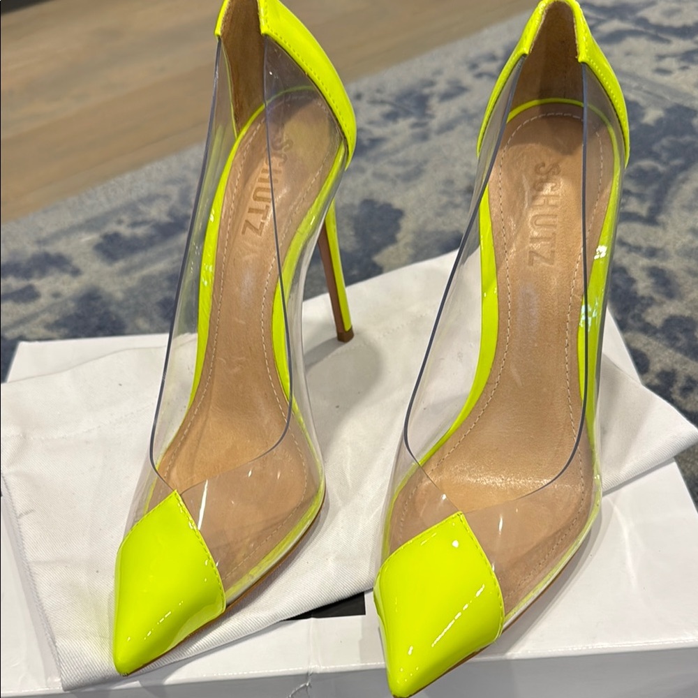 SCHUTZ Yellow Stiletto Heels